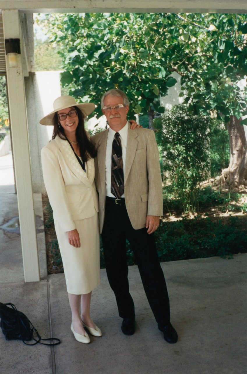 Merle receiving NASA award 1988 Wes Huntress presented